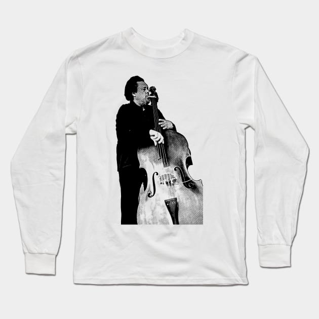 Charles Mingus Retro Long Sleeve T-Shirt by tykler